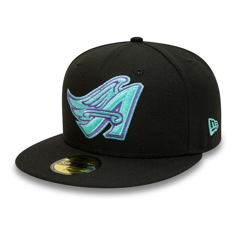 Black New Era Anahiem Angels And Tint Fitted Cap 59fifty | CYAH98043