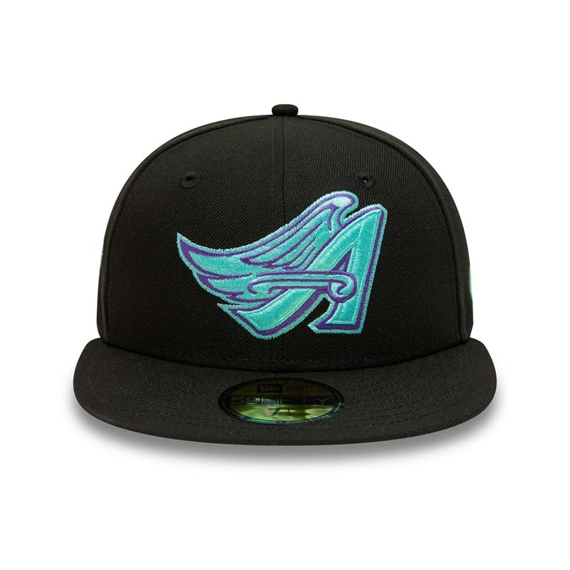 Black New Era Anahiem Angels And Tint Fitted Cap 59fifty | CYAH98043