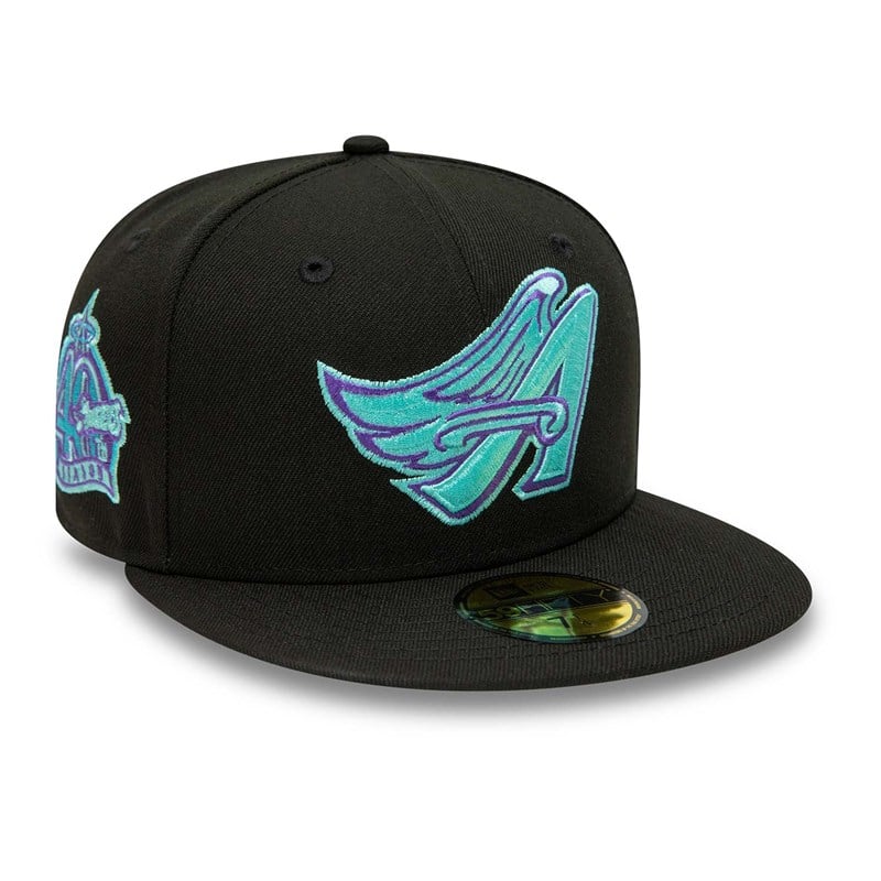 Black New Era Anahiem Angels And Tint Fitted Cap 59fifty | CYAH98043