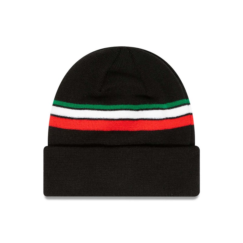 Black New Era Aprilia Tricolour Cuff Beanie Hat Knit | YPNZ07231