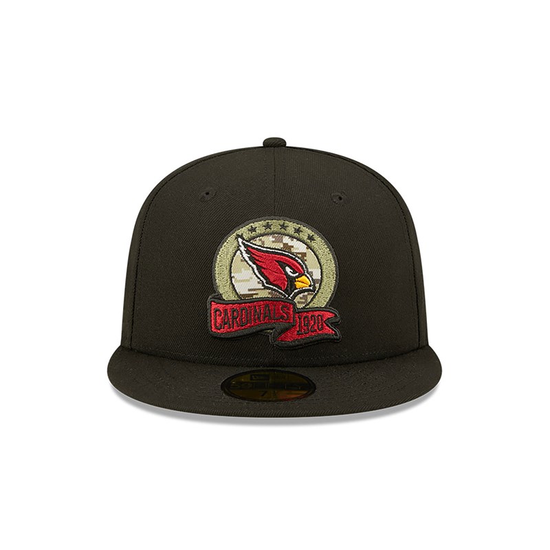 Black New Era Arizona Cardinals NFL Salute To Service Fitted Cap 59fifty | LSOU98501