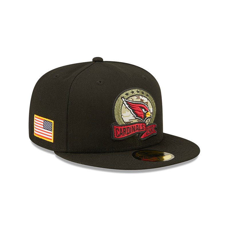 Black New Era Arizona Cardinals NFL Salute To Service Fitted Cap 59fifty | LSOU98501