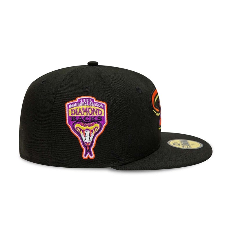 Black New Era Arizona Diamondbacks And Fitted Cap 59fifty | LYVA72056