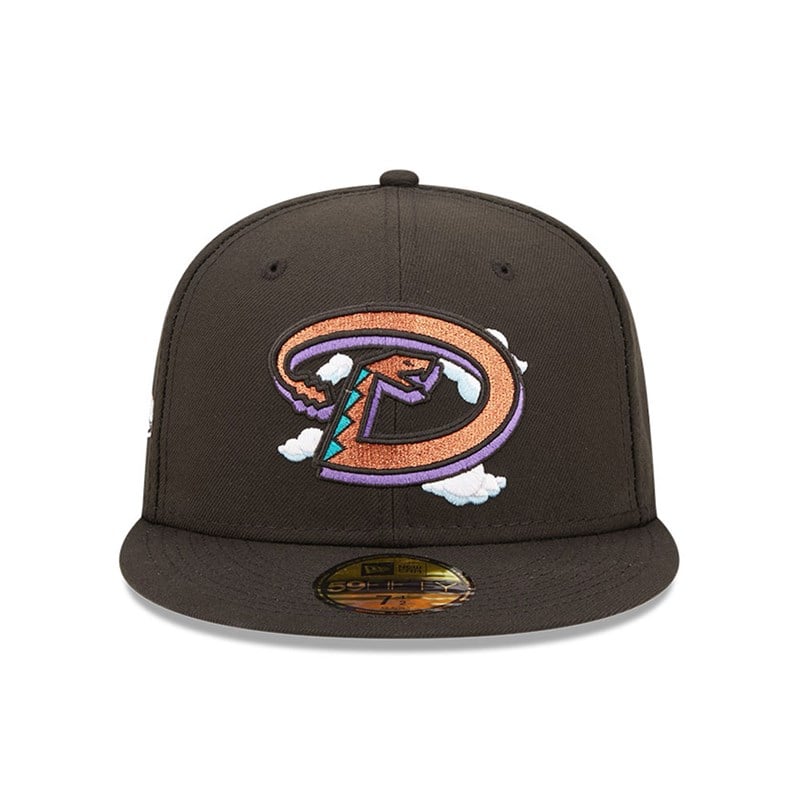 Black New Era Arizona Diamondbacks Comic Cloud Fitted Cap 59fifty | YZQA74512