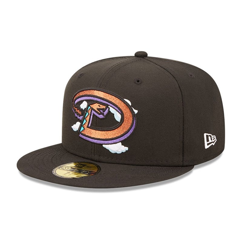 Black New Era Arizona Diamondbacks Comic Cloud Fitted Cap 59fifty | YZQA74512