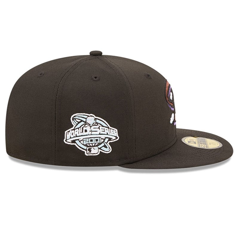 Black New Era Arizona Diamondbacks Comic Cloud Fitted Cap 59fifty | YZQA74512