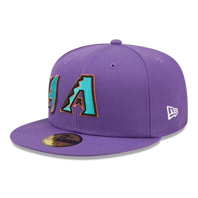 Black New Era Arizona Diamondbacks MLB Side Split Fitted Cap 59fifty | REML18057