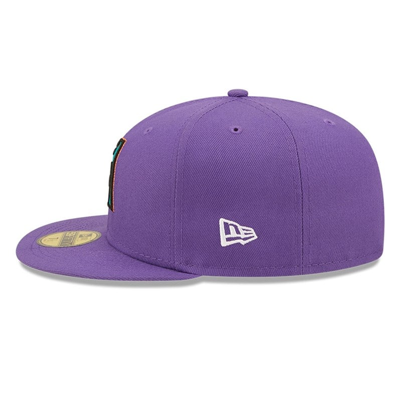 Black New Era Arizona Diamondbacks MLB Side Split Fitted Cap 59fifty | REML18057