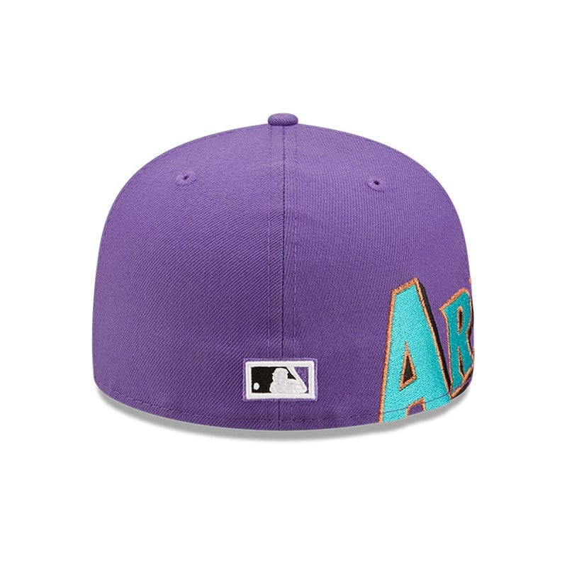 Black New Era Arizona Diamondbacks MLB Side Split Fitted Cap 59fifty | REML18057