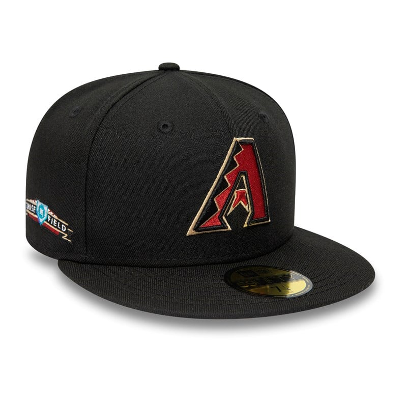 Black New Era Arizona Diamondbacks National League Stadium Fitted Cap 59fifty | ORMA20614