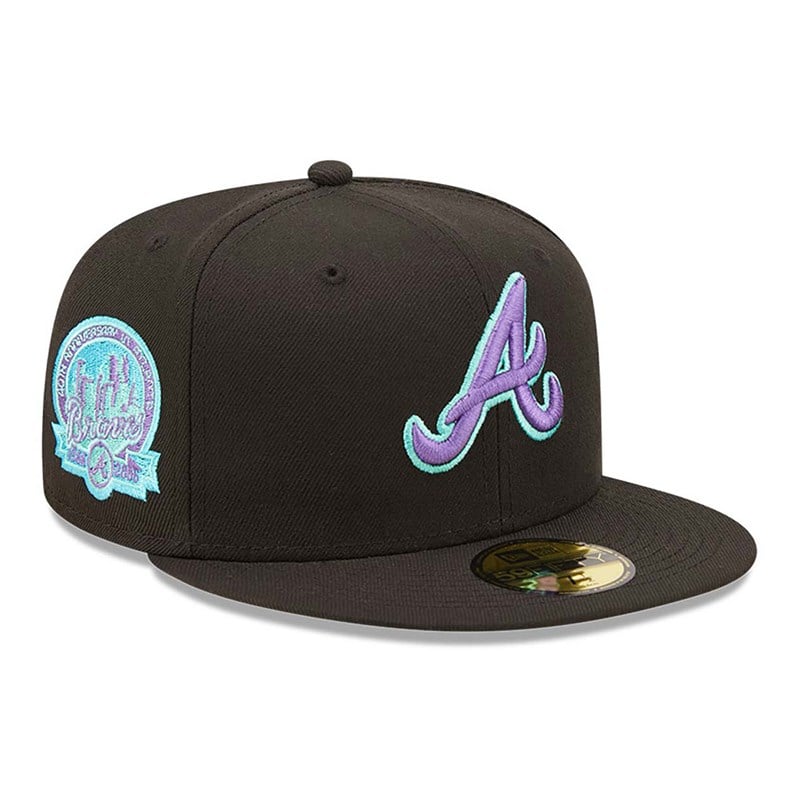 Black New Era Atlanta Braves And Tint Fitted Cap 59fifty | SXPZ76901