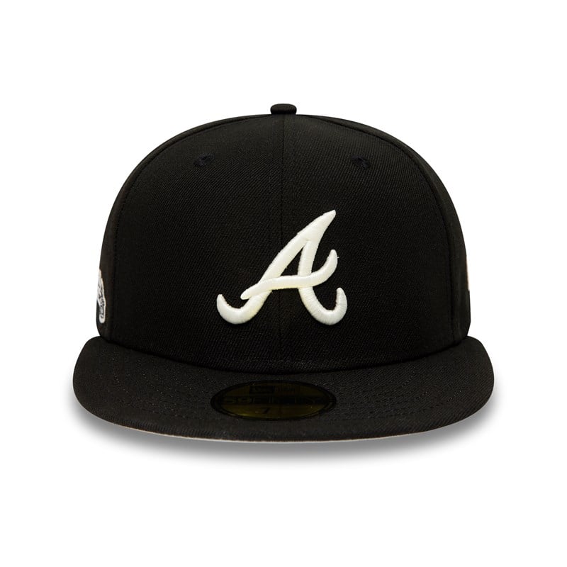 Black New Era Atlanta Braves Glow In The Fitted Cap 59fifty | TPBU09245