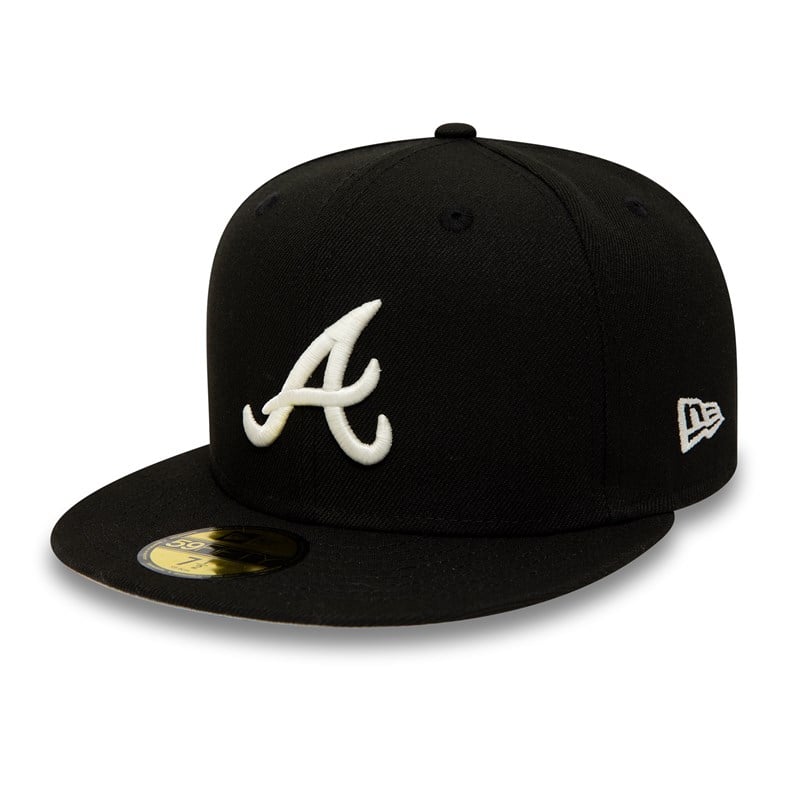 Black New Era Atlanta Braves Glow In The Fitted Cap 59fifty | TPBU09245