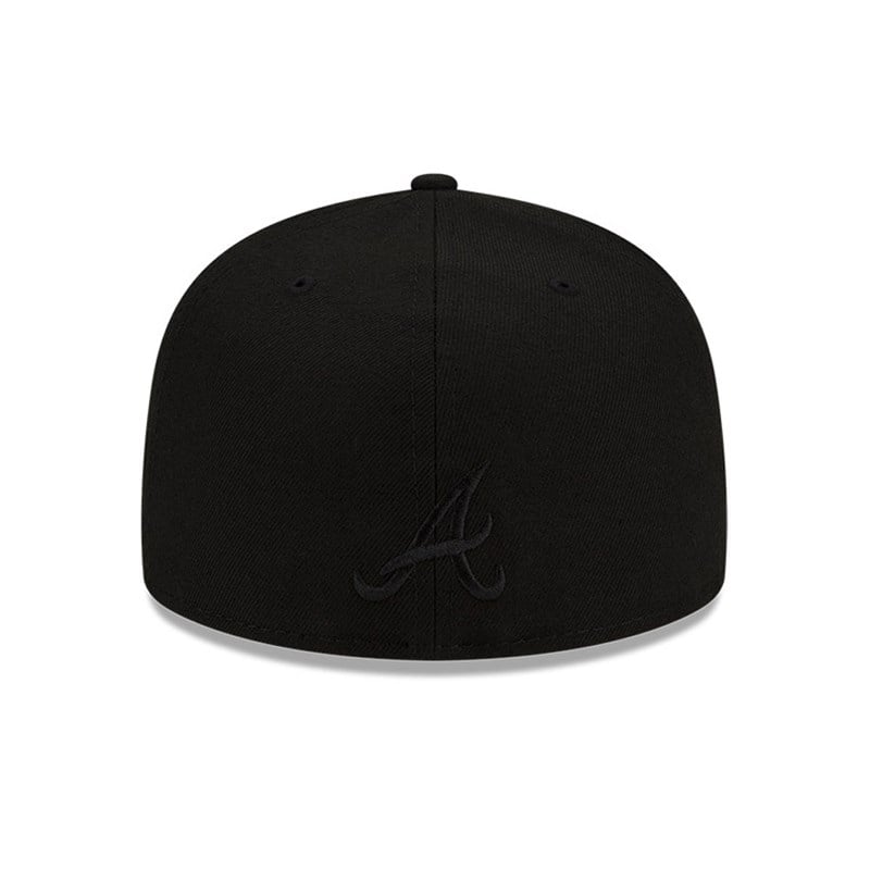 Black New Era Atlanta Braves MLB Team Fire Cap 59fifty | GQNV46920