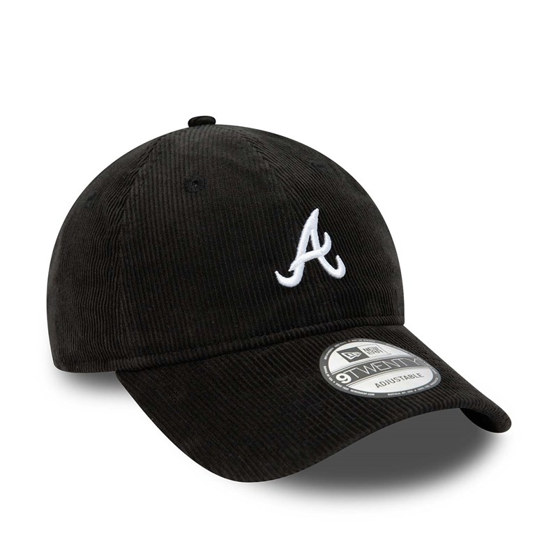 Black New Era Atlanta Braves Mini Logo Adjustable Cap 9twenty | OAEZ94761