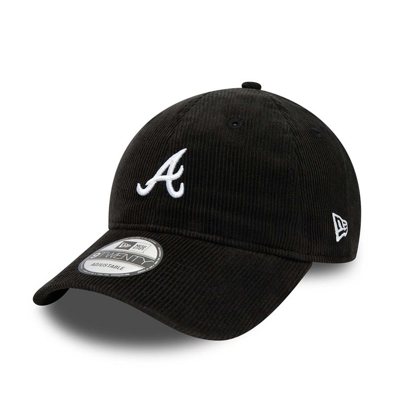 Black New Era Atlanta Braves Mini Logo Adjustable Cap 9twenty | OAEZ94761