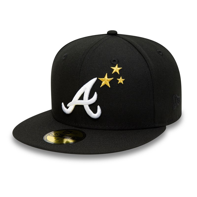 Black New Era Atlanta Braves Stars Cap 59fifty | JVNA17290