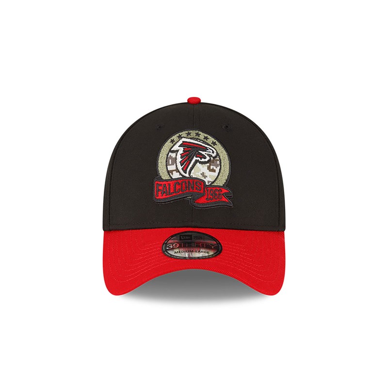 Black New Era Atlanta Falcons NFL Salute To Service Stretch Fit Cap 39thirty | OYVD92405