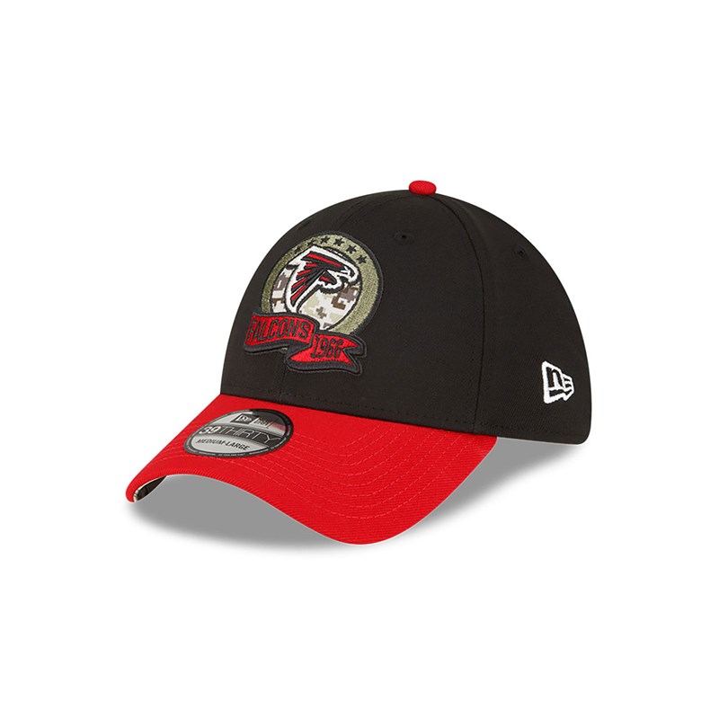 Black New Era Atlanta Falcons NFL Salute To Service Stretch Fit Cap 39thirty | OYVD92405