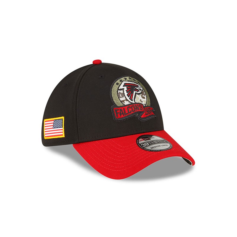 Black New Era Atlanta Falcons NFL Salute To Service Stretch Fit Cap 39thirty | OYVD92405