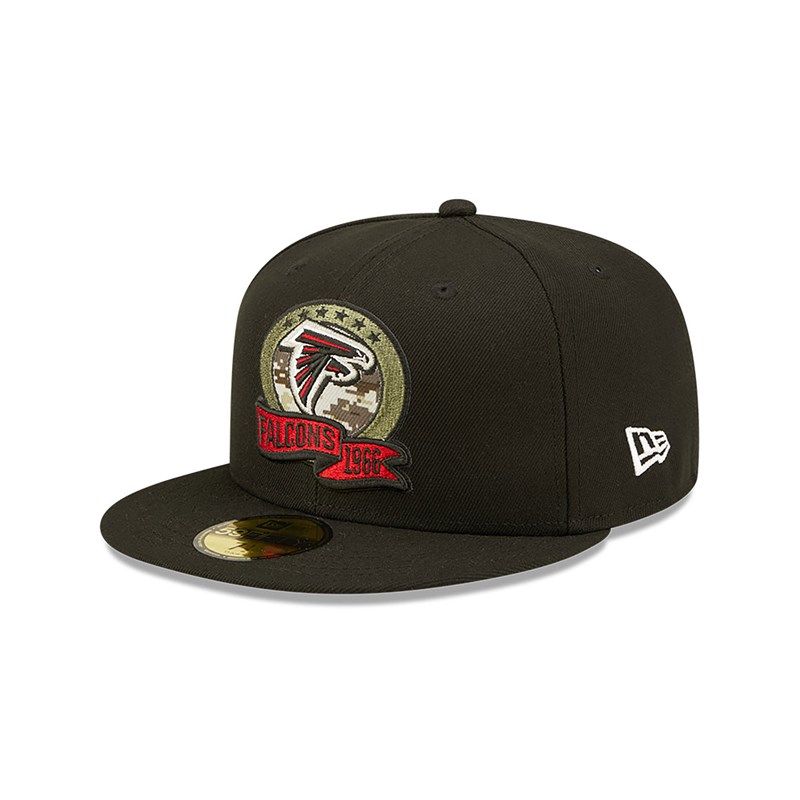 Black New Era Atlanta Falcons NFL Salute To Service Fitted Cap 59fifty | ROGA38652