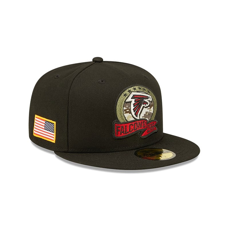 Black New Era Atlanta Falcons NFL Salute To Service Fitted Cap 59fifty | ROGA38652