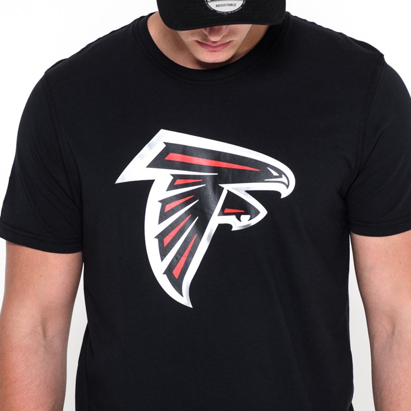 Black New Era Atlanta Falcons Team Logo T-Shirt | WDEX41875