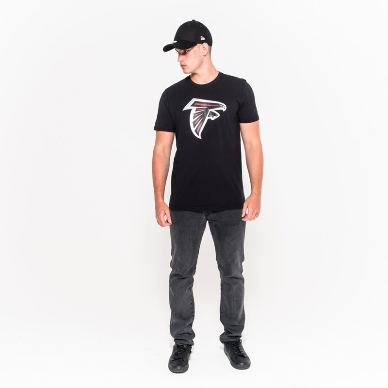 Black New Era Atlanta Falcons Team Logo T-Shirt | WDEX41875