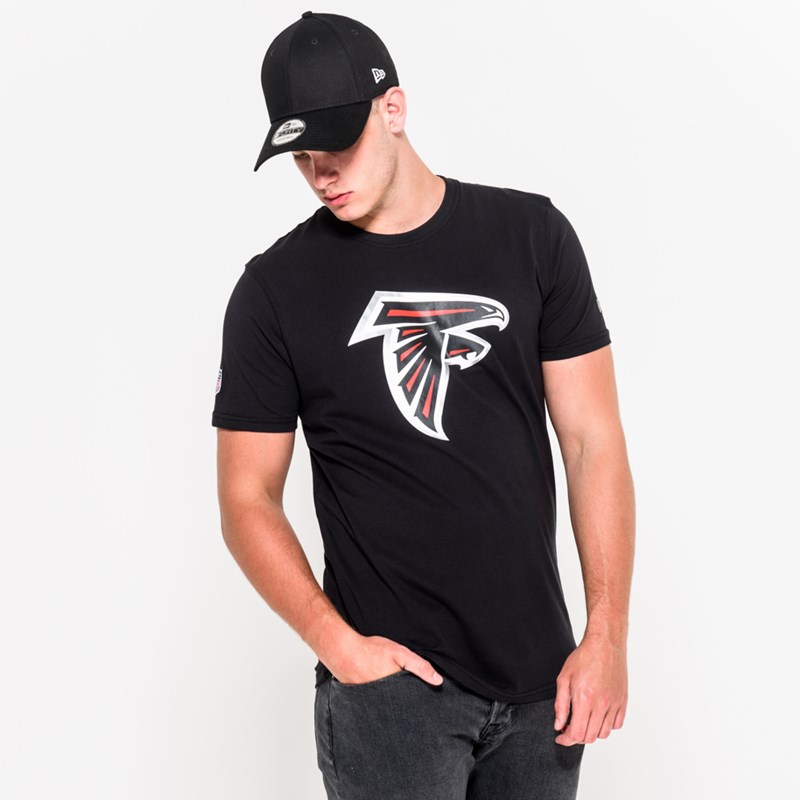 Black New Era Atlanta Falcons Team Logo T-Shirt | WDEX41875