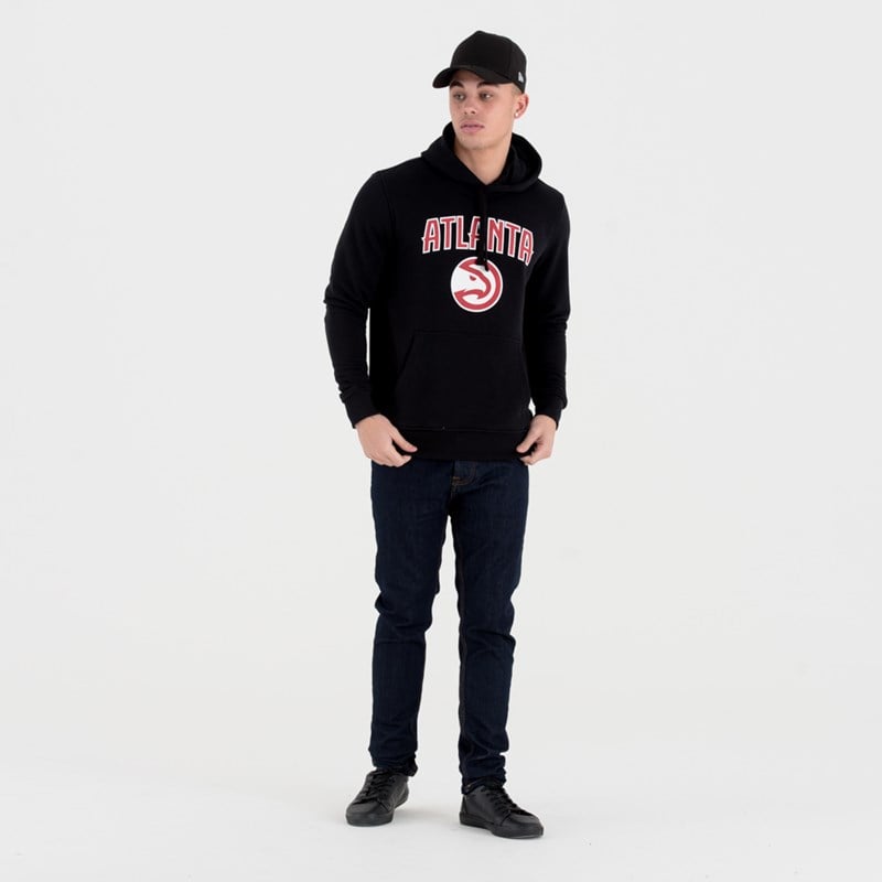 Black New Era Atlanta Hawks Team Logo Hoodie | KTNP09286