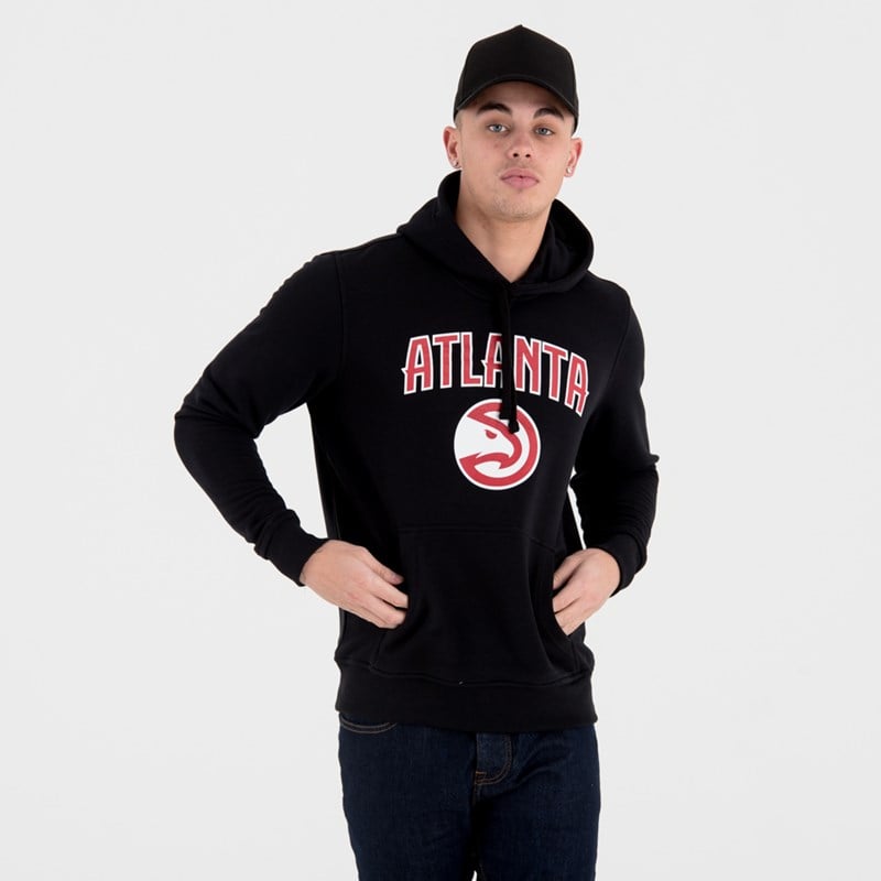 Black New Era Atlanta Hawks Team Logo Hoodie | KTNP09286