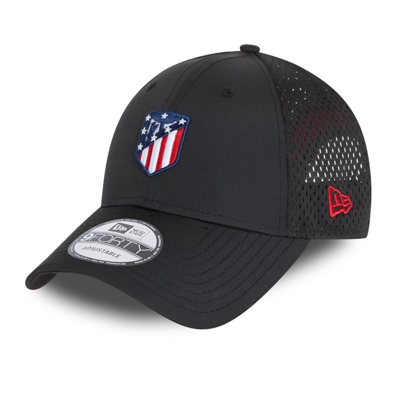 Black New Era Atletico Madrid Rear Arch Adjustable Cap 9forty | NGIS86749