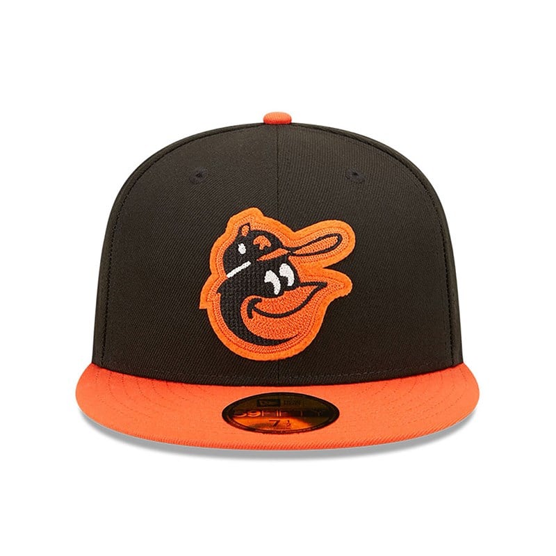 Black New Era Baltimore Orioles Ne Letterman Fitted Cap 59fifty | BILP40365