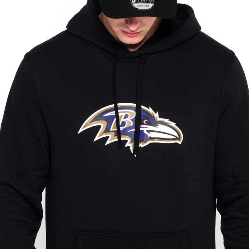 Black New Era Baltimore Ravens Team Logo Hoodie | NDPZ49215