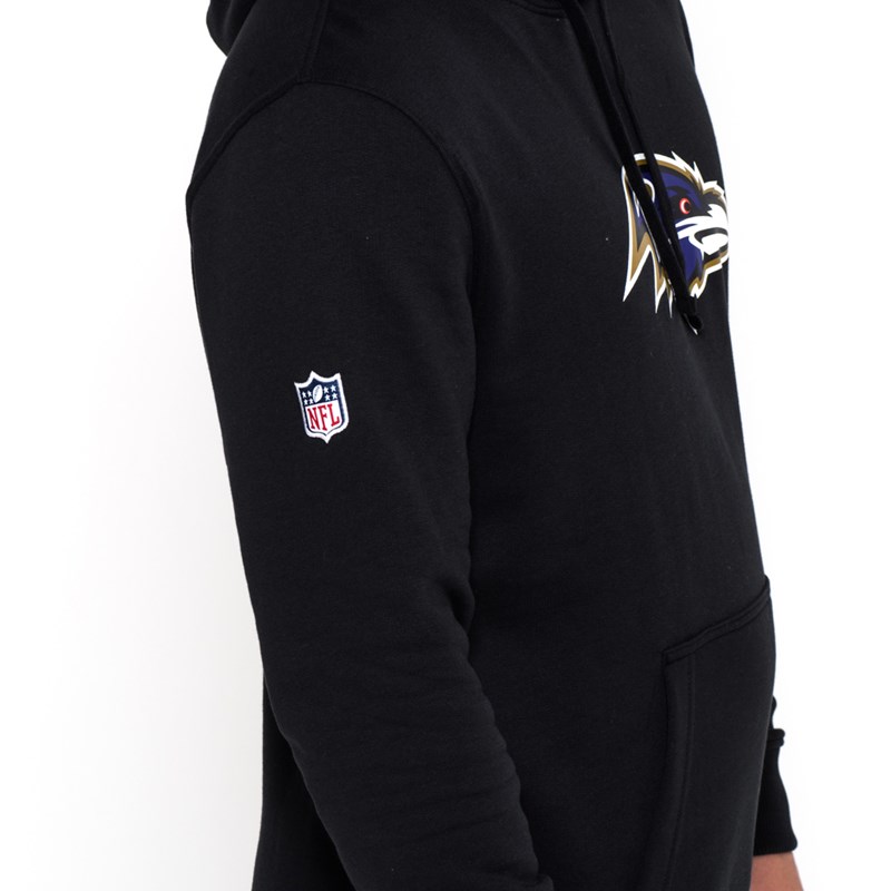 Black New Era Baltimore Ravens Team Logo Hoodie | NDPZ49215