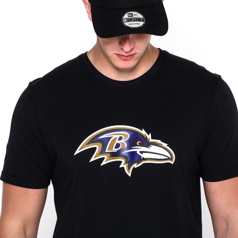 Black New Era Baltimore Ravens Team Logo T-Shirt | XPBD14673