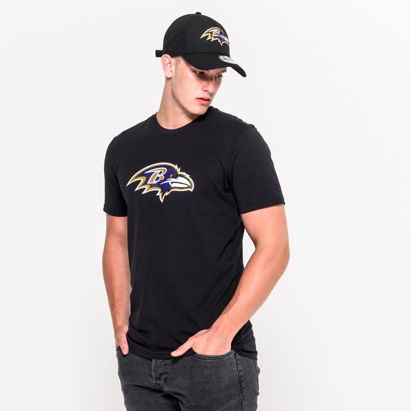 Black New Era Baltimore Ravens Team Logo T-Shirt | XPBD14673