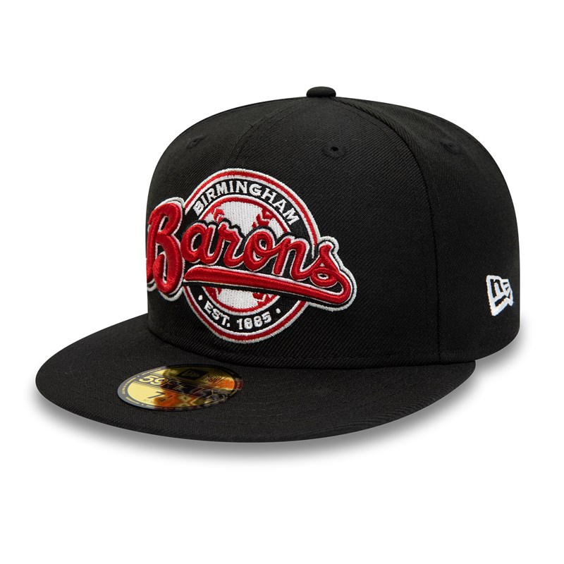 Black New Era Birmingham Barons Milb And Wordmark Fitted Cap 59fifty | WFOI82164