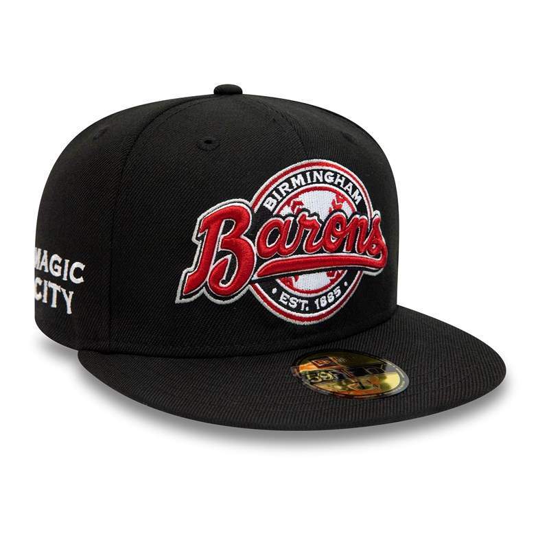 Black New Era Birmingham Barons Milb And Wordmark Fitted Cap 59fifty | WFOI82164