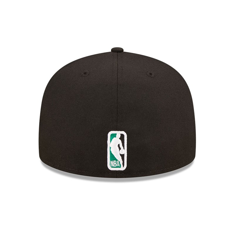 Black New Era Boston Celtics Roller Fitted Cap 59fifty | TVRO15249