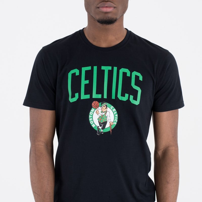 Black New Era Boston Celtics Team Logo T-Shirt | CVZT56348