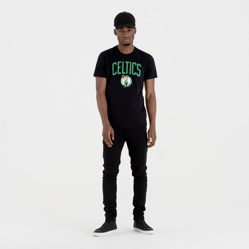 Black New Era Boston Celtics Team Logo T-Shirt | CVZT56348