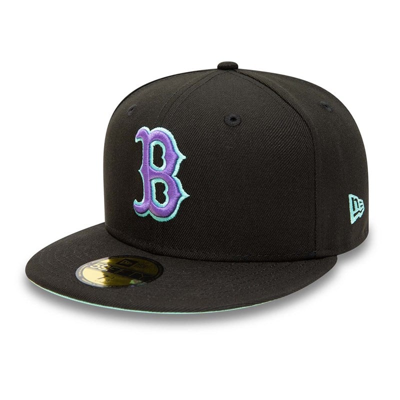 Black New Era Boston Sox And Tint Fitted Cap 59fifty | TSEA28495