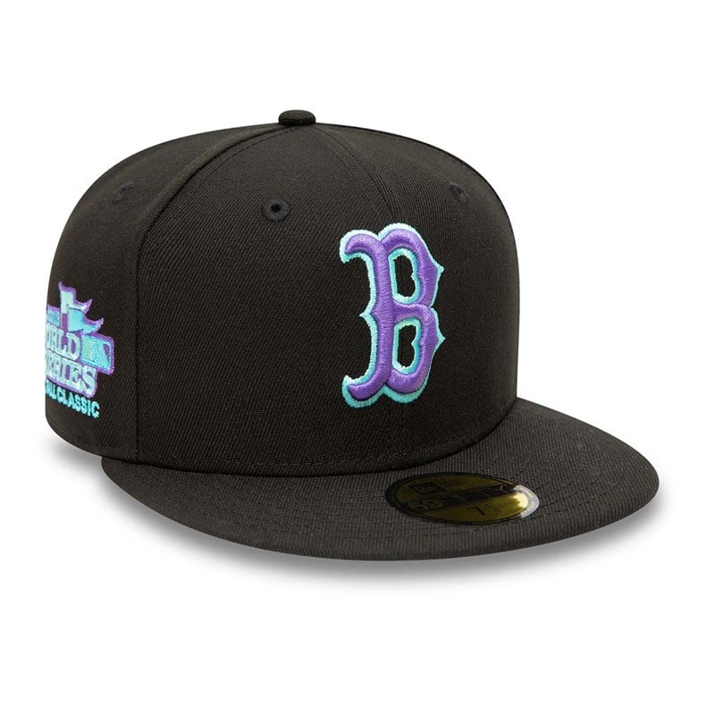 Black New Era Boston Sox And Tint Fitted Cap 59fifty | TSEA28495