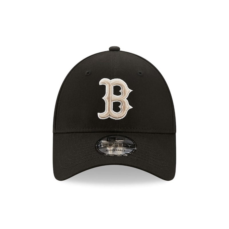 Black New Era Boston Sox League Essential Adjustable Cap 9forty | BJTZ97028