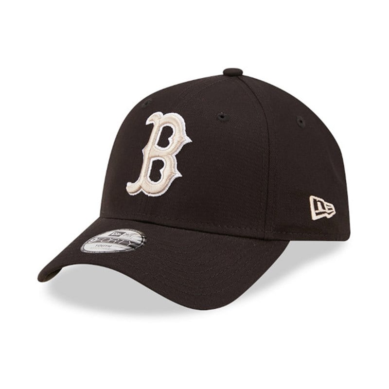 Black New Era Boston Sox League Essential Kids Adjustable Cap 9forty | XPCI15843