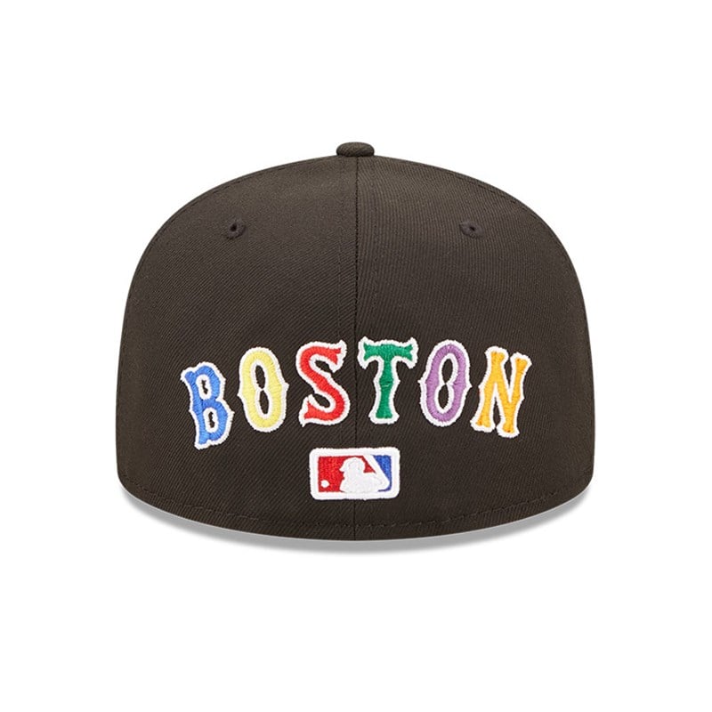 Black New Era Boston Sox MLB Prismatic Fitted Cap 59fifty | WGKH82639