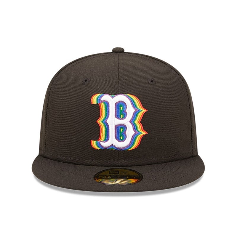 Black New Era Boston Sox MLB Prismatic Fitted Cap 59fifty | WGKH82639