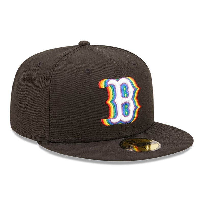 Black New Era Boston Sox MLB Prismatic Fitted Cap 59fifty | WGKH82639