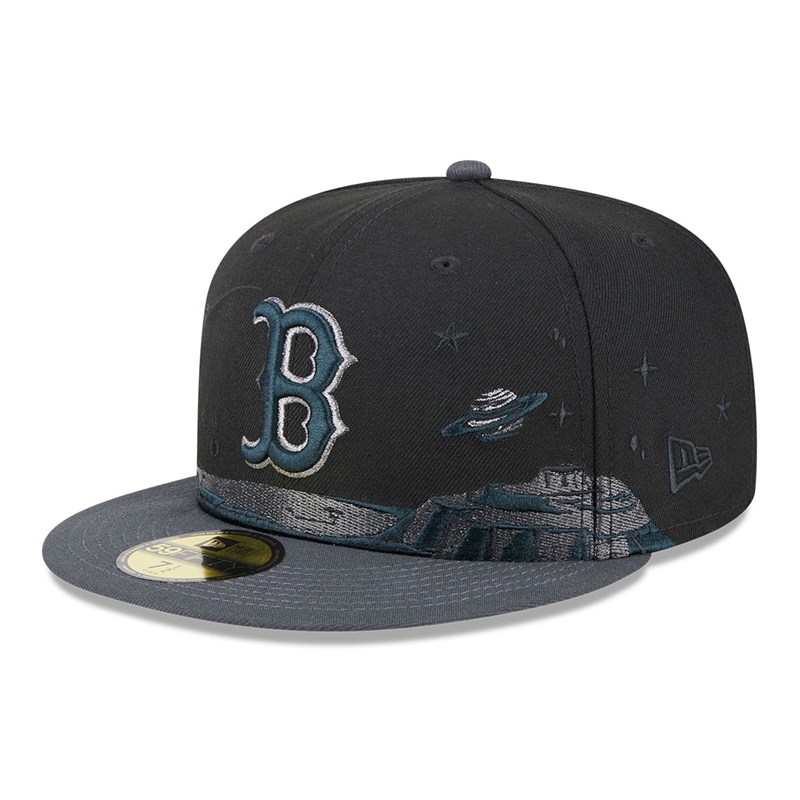 Black New Era Boston Sox Planetary Fitted Cap 59fifty | NBJF56417